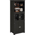 Une touche de caractere, buffet avec portes, avec etageres dans un ton noir