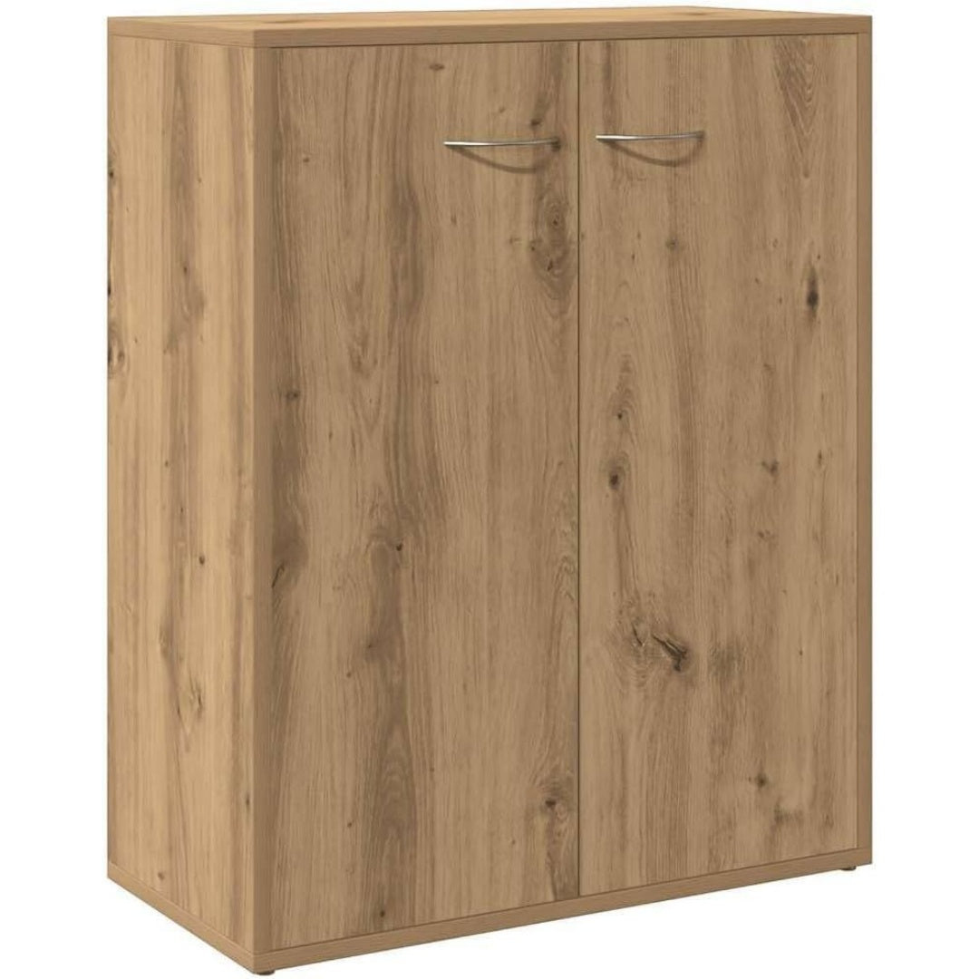 Une touche de caractere, buffet avec portes, a l'aspect bois dans un ton chene et bois naturel