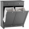 Pour un interieur harmonieux, commode avec tiroirs, avec portes en finition noir et gris