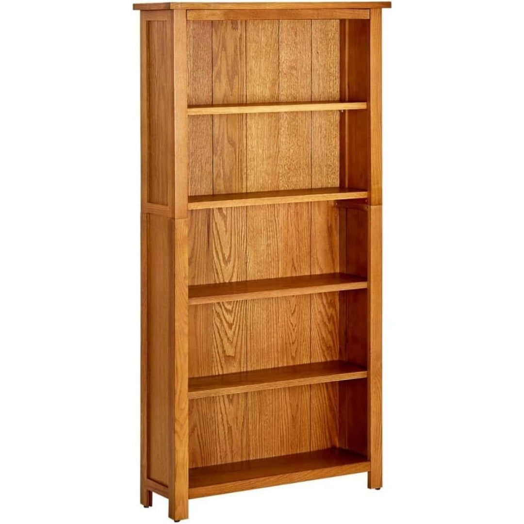 Une touche de caractere, bibliotheque avec etageres, a l'aspect bois dans un ton chene et bois naturel