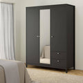 Un espace mieux organise grace a ce commode avec tiroirs, avec portes, finition noir et vert