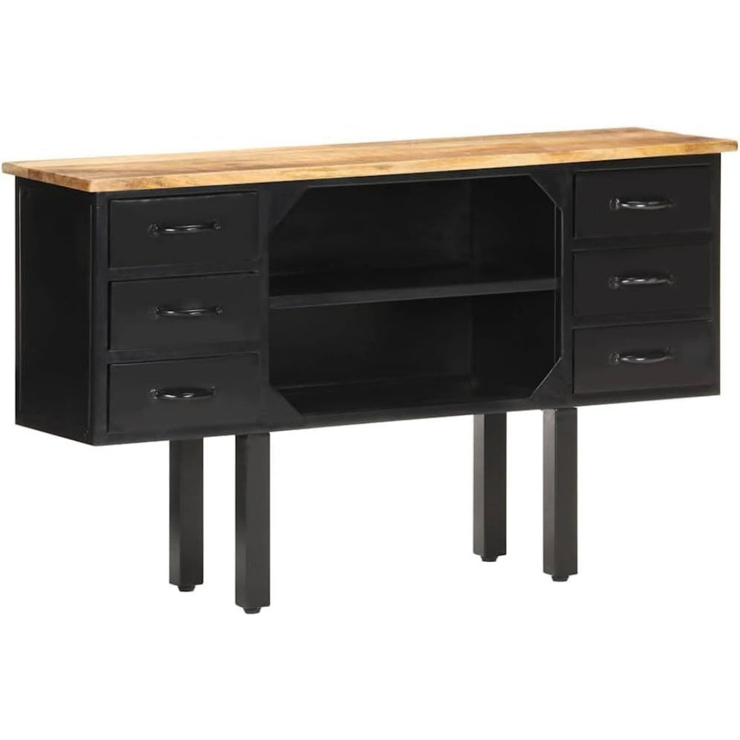 Une touche de caractere, buffet avec tiroirs, a l'aspect bois dans un ton bois naturel