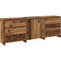 Le charme du rangement avec ce buffet avec portes, a l'aspect bois, coloris bois naturel