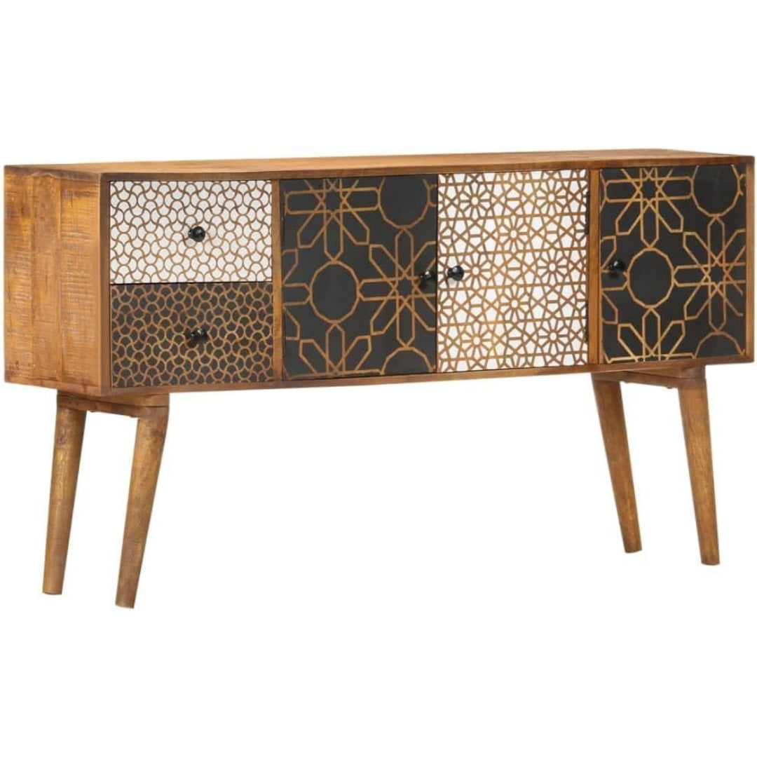 Le charme du rangement avec ce buffet avec tiroirs, avec portes, coloris bois naturel