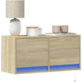 Une touche de caractere, commode avec tiroirs, avec portes dans un ton chene et bois naturel
