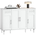 Pour un interieur harmonieux, buffet avec tiroirs, avec portes en finition blanc et bois naturel