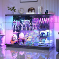 Une touche de caractere, meuble de rangement avec portes, avec elements vitres dans un ton noir