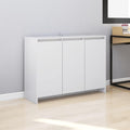 Un espace mieux organise grace a ce buffet avec tiroirs, finition blanc