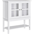 Une touche de caractere, buffet avec etageres dans un ton blanc