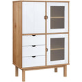 Pour un interieur harmonieux, buffet avec tiroirs, avec portes en finition blanc et marron