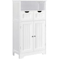 Le charme du rangement avec ce commode avec tiroirs, avec portes, coloris blanc et vert
