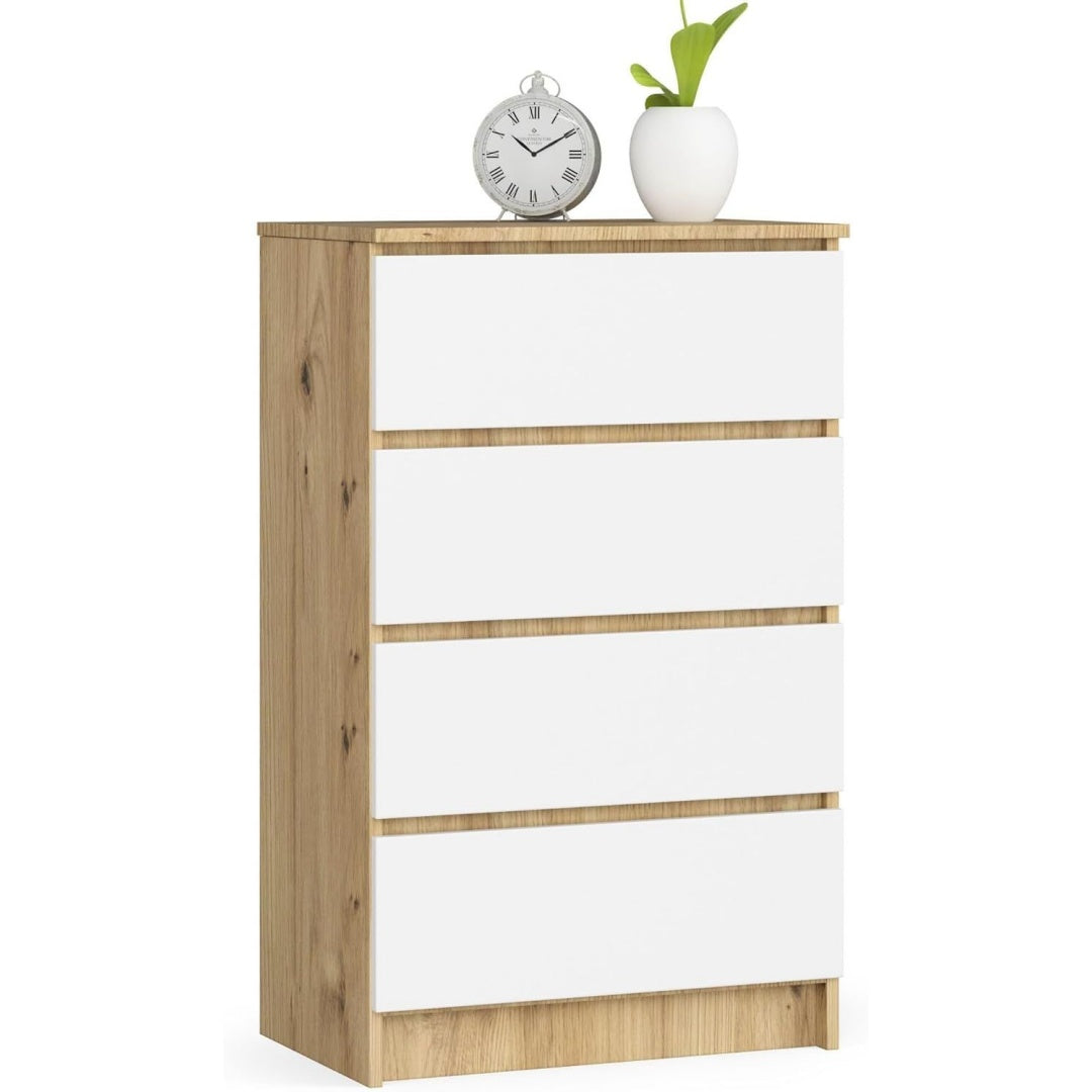 Pour un interieur harmonieux, commode avec tiroirs en finition chene