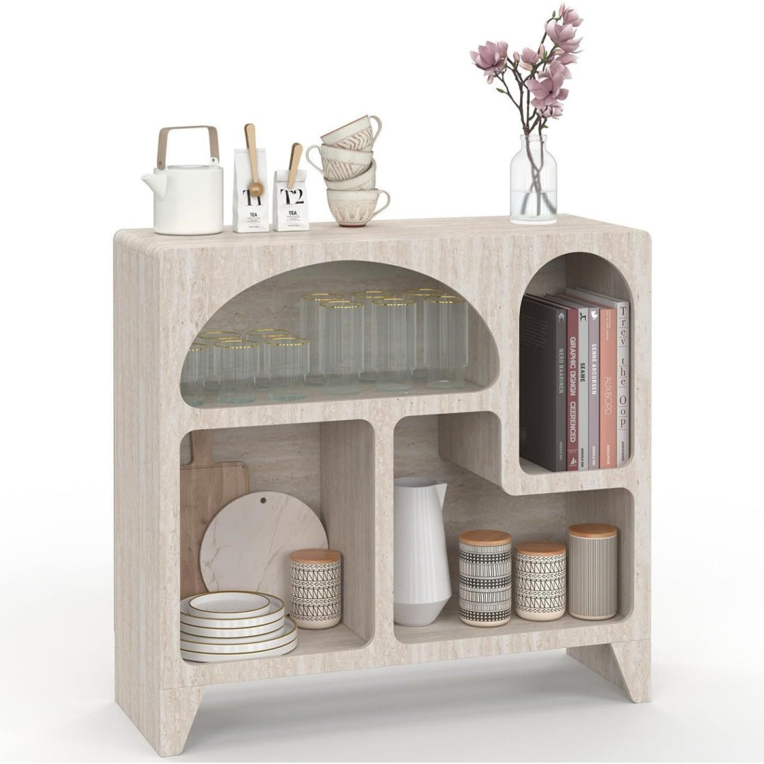 Une silhouette equilibree pour ce buffet aux lignes contemporaines, teinte non determine