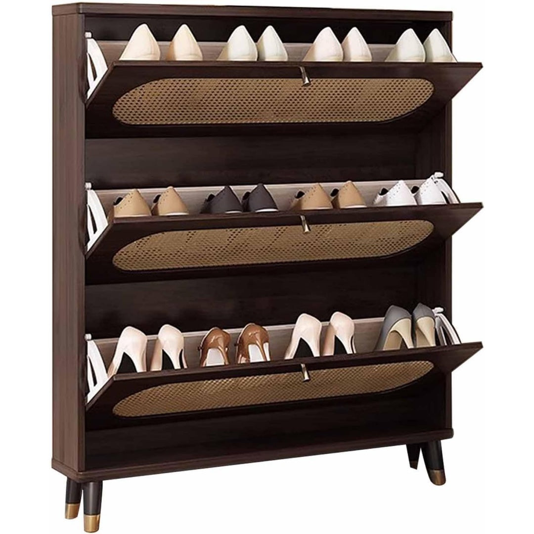 Un espace mieux organise grace a ce commode avec tiroirs, avec portes, finition naturel et bois naturel