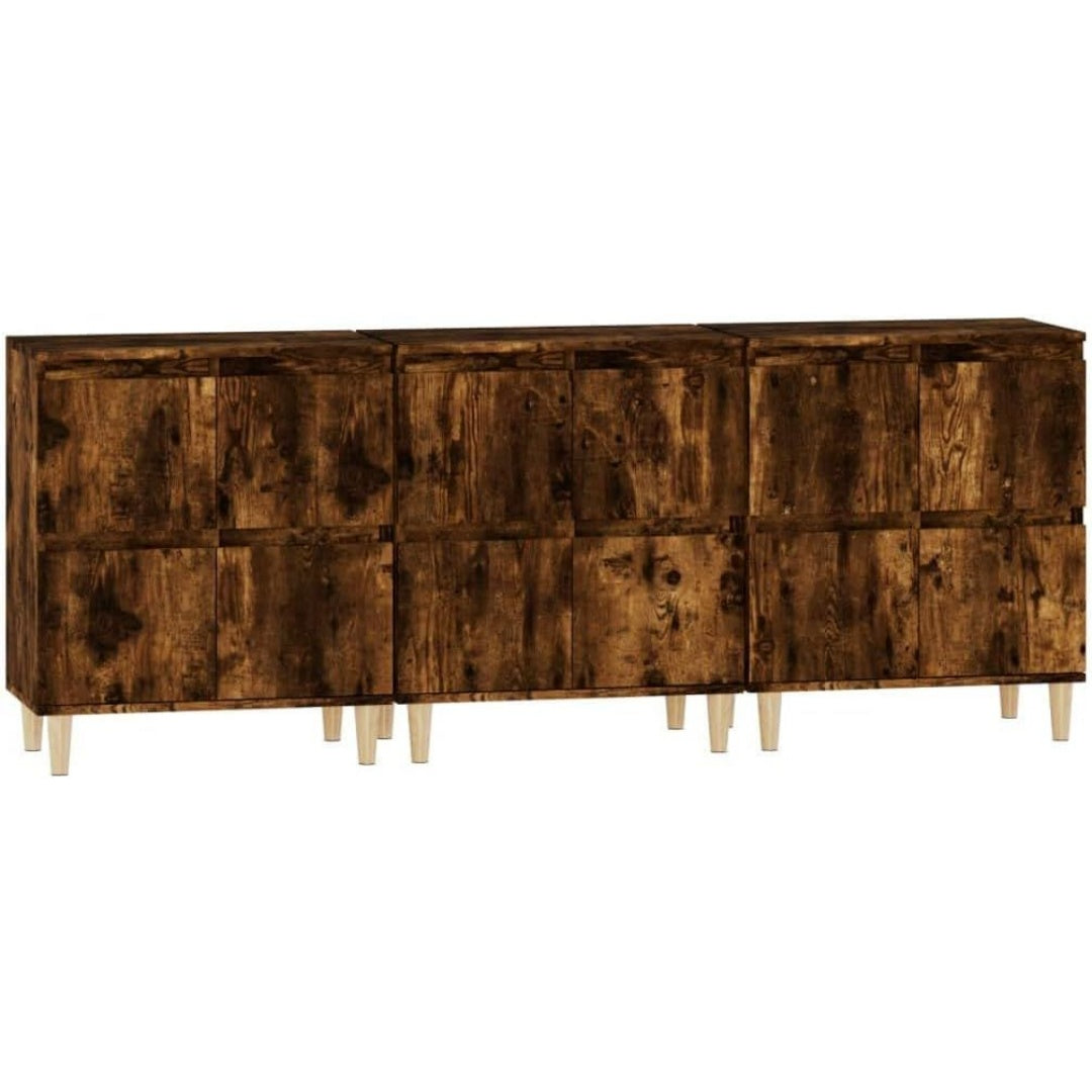 Pour un interieur harmonieux, buffet a l'aspect bois en finition chene et bois naturel